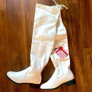 White Thigh High Boots